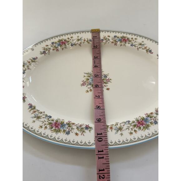 RARE Mikasa Flower Mist Bone China Oval Serving Platter 15” x 10.75” Japan Made - Picture 10 of 10